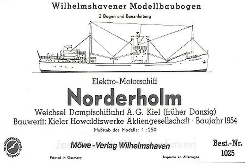 Plan Cargo Vessel Norderholm - WILHELMS